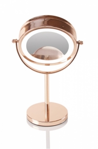 Veidrodis Rio-Beauty Double-sided cosmetic mirror (Rose Gold Mirror)