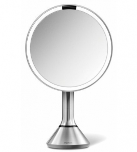 Veidrodis Simplehuman Mirror with touch control of light intensity Dual Light stainless steel Kosmētikas spoguļi