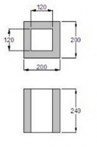1-channel ventilation block 200x200
