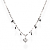 Vėrinys Amen Elegant necklace with black crystals Candy Charm CLCBNZ Burst