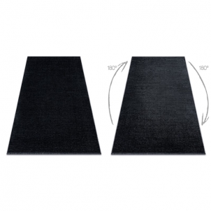 Vienspalvis juodas kilimas FLORENCE | 155x220 cm 