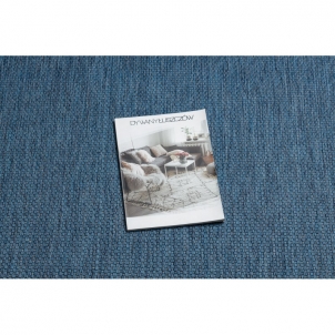 Vienspalvis mėlynas sizalio kilimas FLAT | 160x230 cm 