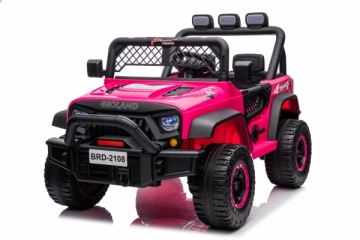 Vienvietis elektrinis visureigis Geoland Power, rožinis Bērnu elektromobīļi
