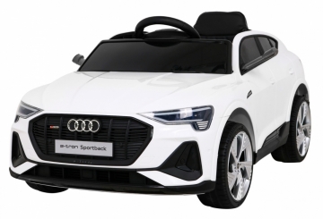 Vienvietis elektromobilis Audi E-tron Sportback, baltas Bērnu elektromobīļi