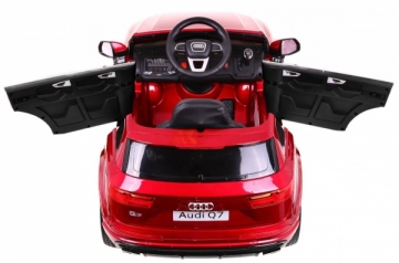 Vienvietis elektromobilis Audi Q7, raudonas