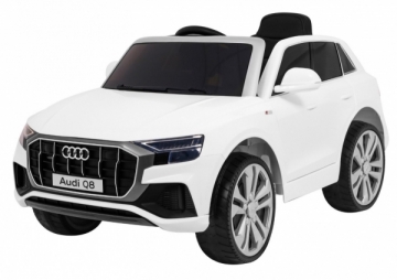 Vienvietis elektromobilis Audi Q8 LIFT, baltas Автомобили для детей