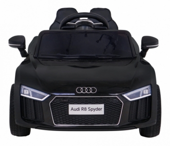 Vienvietis elektromobilis Audi R8, juodas