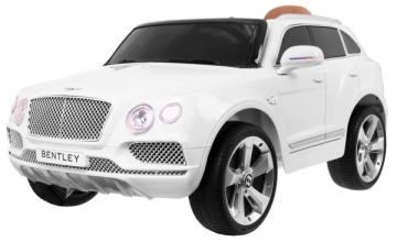 Vienvietis elektromobilis Bentley Bentayga, baltas Elektriniai automobiliai vaikams
