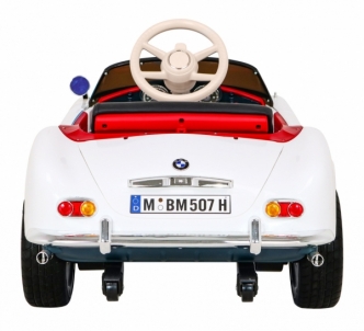 Vienvietis elektromobilis BMW 507 Retro, baltas