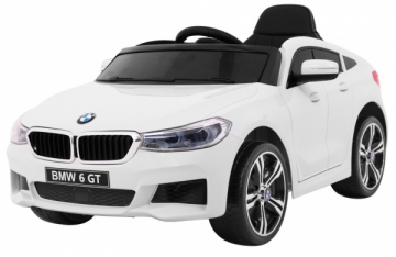 Vienvietis elektromobilis BMW 6 GT, baltas Automašīnas bērniem