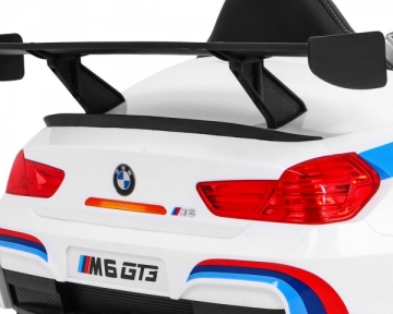 Vienvietis elektromobilis BMW M6 GT3, baltas