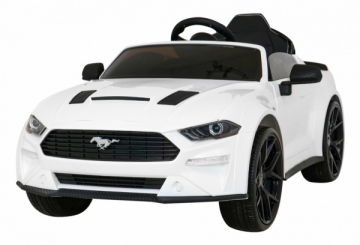 Vienvietis elektromobilis Ford Mustang GT, baltas Cars for kids
