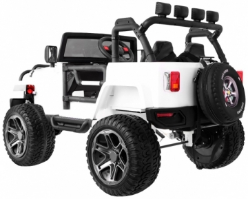 Vienvietis elektromobilis „Jeep Monster“, baltas