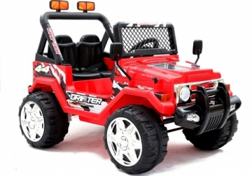 Vienvietis elektromobilis Jeep Raptor 4x4, raudonas 