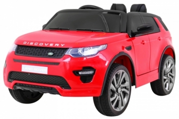 Vienvietis elektromobilis Land Rover Discovery, raudonas Автомобили для детей