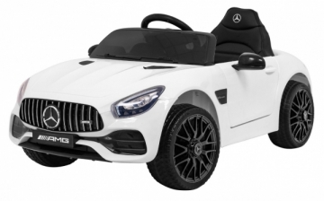 Vienvietis elektromobilis Mercedes Benz GT, baltas Cars for kids