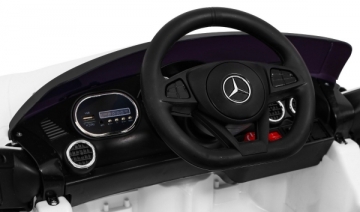 Vienvietis elektromobilis Mercedes Benz GT, baltas