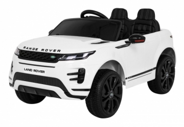 Vienvietis elektromobilis Range Rover Evoque, baltas Elektriniai automobiliai vaikams