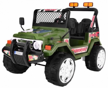 Vienvietis elektromobilis Raptor, žalias Bērnu elektromobīļi