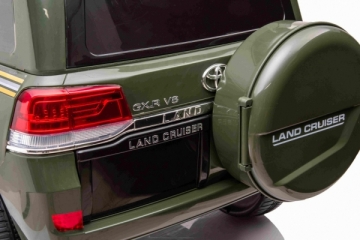 Vienvietis elektromobilis Toyota Land Cruiser, žalias