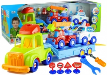 Vilkikas su papildomais automobiliais Žaislai berniukams