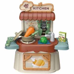 Žaislinė virtuvė lagamine, 23x18x11, ruda Vaikiškos virtuvėlės