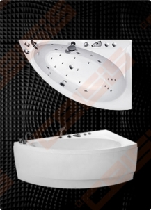 Vonia BALTECO Idea 170x100 cm kairė, S1 su apdaila E16 В ванной комнате