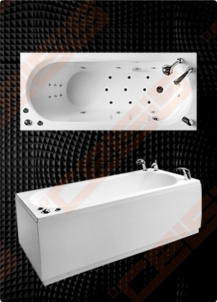 Vonia BALTECO Modul 150X70 cm su apdaila E1 bei Combi sistema S4 In the bathroom
