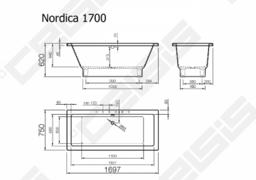 Vonia VISPOOL Nordica 169,5x75 cm