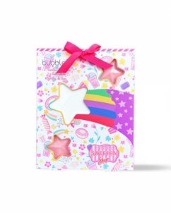 bath bombų rinkinys Bubble T Cosmetics Rainbow Star Gift sparkling bomb gift set