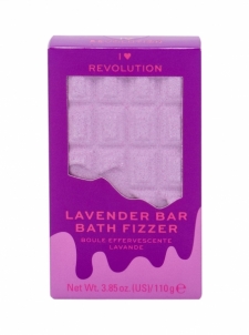 bath putos Makeup Revolution London I Heart Revolution Lavender Chocolate Bar Bath Fizzer 110g Bath salt, oils