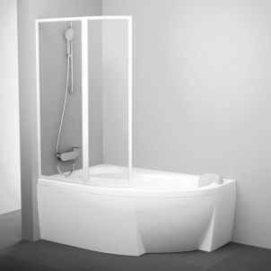 Vonios sienelė Ravak Rosa, VSK2 150, L balta+stiklas Transparent Dušas sienas