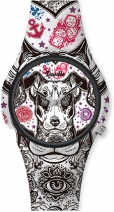 Vyriškas laikrodis Doodle Street Fighter Mood Terrier Dog DO42005 Vyriški laikrodžiai