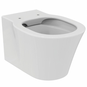 WC pakabinamas Ideal Standard Connect, Air Rimless, ar paslėptais tvirtinimais ir lėtai nusileidžiančiu vaks