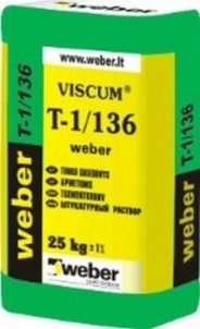Weber T-1/136 plonasluoksnis cementinis tinkas 25kg 