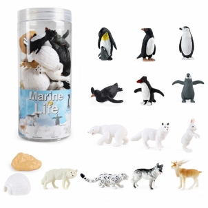 WOOPIE Arkties gyvūnų figūrėlių rinkinys, 16 vnt. Dzīvnieku figūras