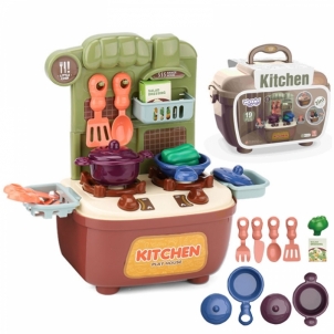 Vaikiška mini virtuvėlė lagamine su priedais WOOPIE
