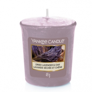 Yankee Candle Aromatic votive candle Levandule and a pinch of spices (Dried Lavender & Oak) 49 g Mājas smaržas