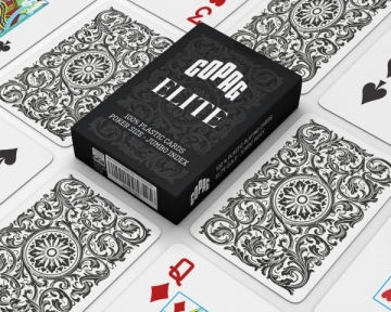 Žaidimo kortos Copag 1546 Elite Poker size - Jumbo index (juodos)