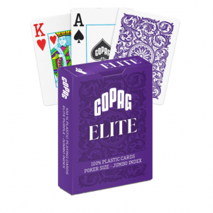 Žaidimo kortos Copag 1546 Elite Poker size - Jumbo index (purpurinės) 