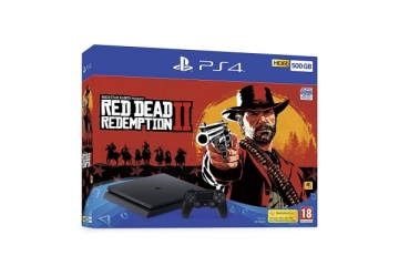 Žaidimų konsolė Sony Playstation 4 Slim 500GB (PS4) Black + Red Dead Redemtion 2