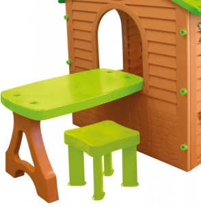 Žaidimų namelis su stalu ir kėde | Mochtoys 11045