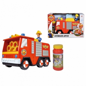Žaislinė gaisrinė Jupiter mašina 20 cm gaminanti muilo burbulus | Fireman Sam | Simba Игрушки для мальчиков