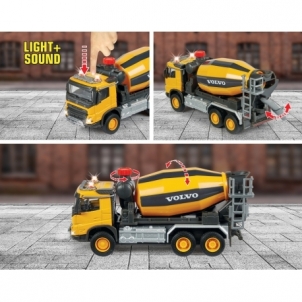 Žaislinė metalinė 19 cm mašinėlė su betono maišykle | Šviesos ir garso signalai | Volvo | Majorette
