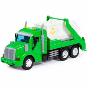 Žaislinė šiukšliavežė 34 cm su konteineriu | Šviesos ir garso efektai | Wad 86259 Toys for boys