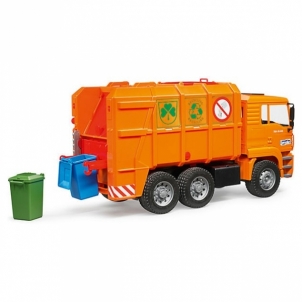 Žaislinis automobilis Man garbage truck orange