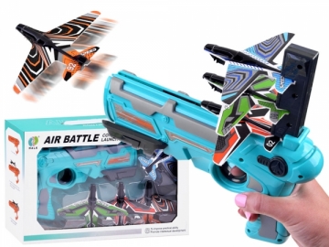 Žaislinis ginklas-lėktuvų paleidėjas 2in1, mėlynas Žaisliniai ginklai