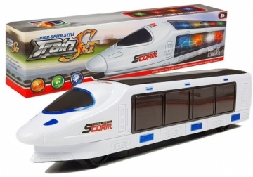 Žaislinis greitasis traukinys su šviesos ir garso efektais 