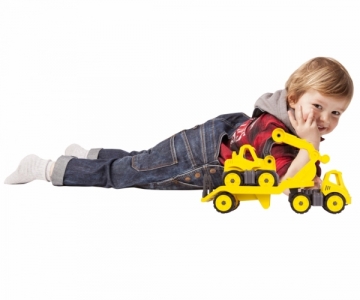 Žaislinis mašinų rinkinys - vilkikas 41 cm ir ekskavatorius | Big Toys for boys