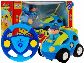 Žaislinis policijos rinkinys su vairu RC automobiliai vaikams